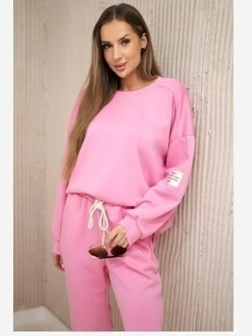 Viskózový set mikina + nohavice svetloružová
