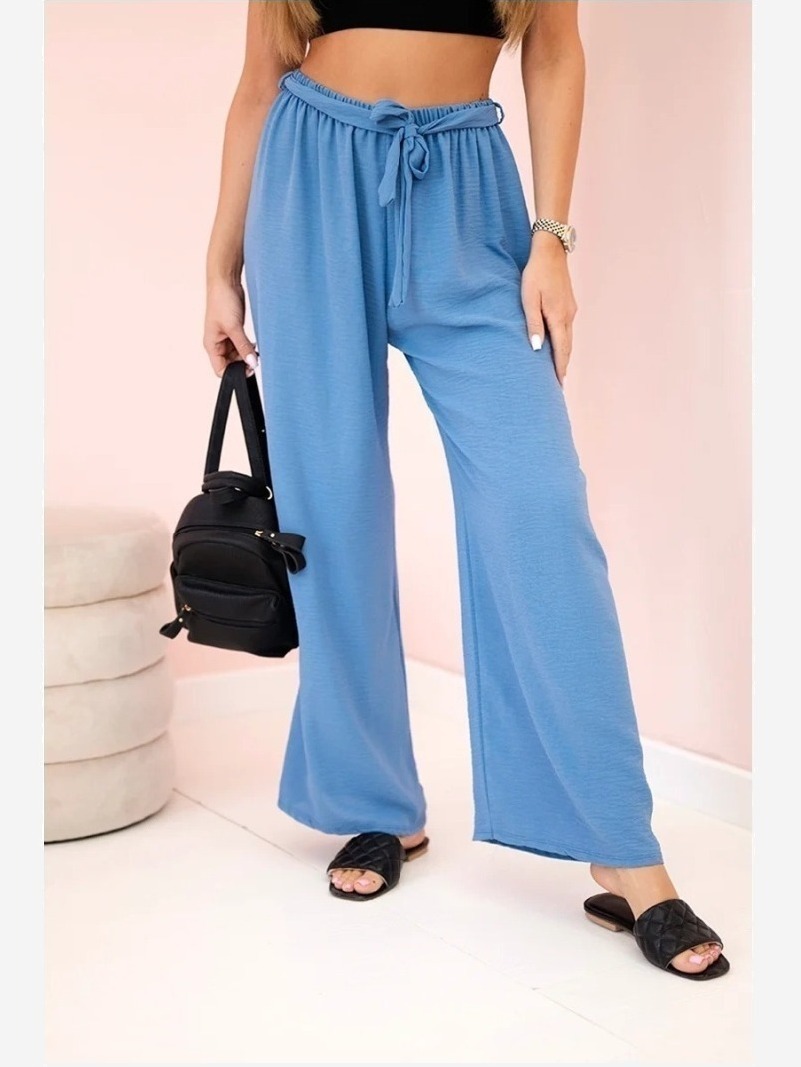 Nohavice so širokým pásom denim