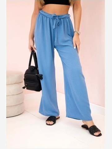 Nohavice so širokým pásom denim