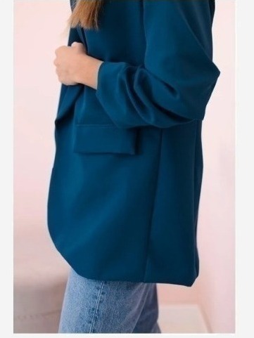 Elegantná bunda s chlopňami tmavozelená
