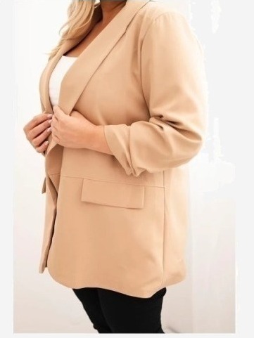 Sako plus size sako camelová