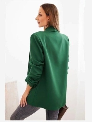 Elegantná bunda s chlopňami zelená
