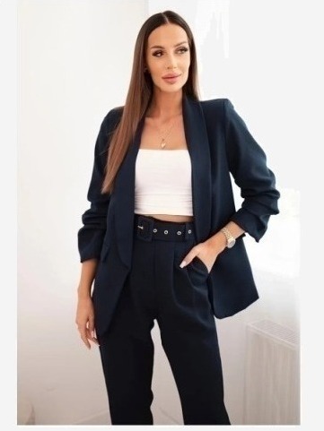 Elegantná súprava saka a nohavíc námorníctvo