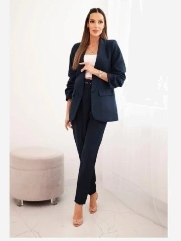 Elegantná súprava saka a nohavíc námorníctvo