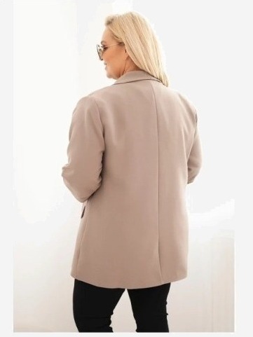 Dámske sako Plus Size elegantná fango