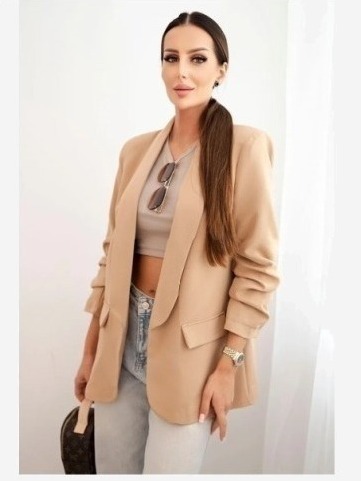 Elegantné sako camelová