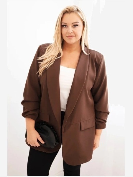 Sako plus size bunda hnedá