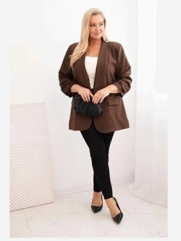 Sako plus size bunda hnedá