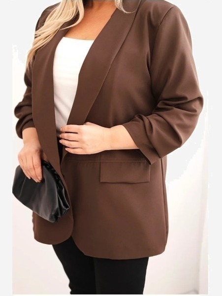 Sako plus size bunda hnedá