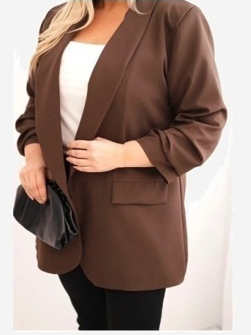 Sako plus size bunda hnedá
