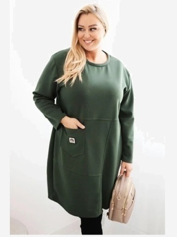 Šaty Plus Size s vreckom a...