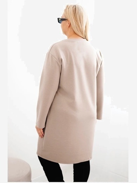 Dámska sukňa Plus Size maslo s vreckom a rukávom 3/4 fango