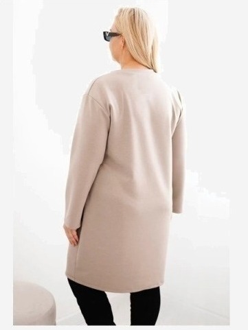 Dámska sukňa Plus Size maslo s vreckom a rukávom 3/4 fango