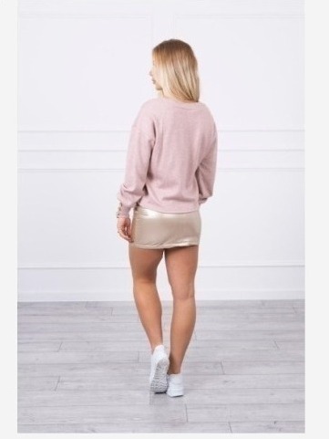Sukňa s ozdobnými zipsami béžová