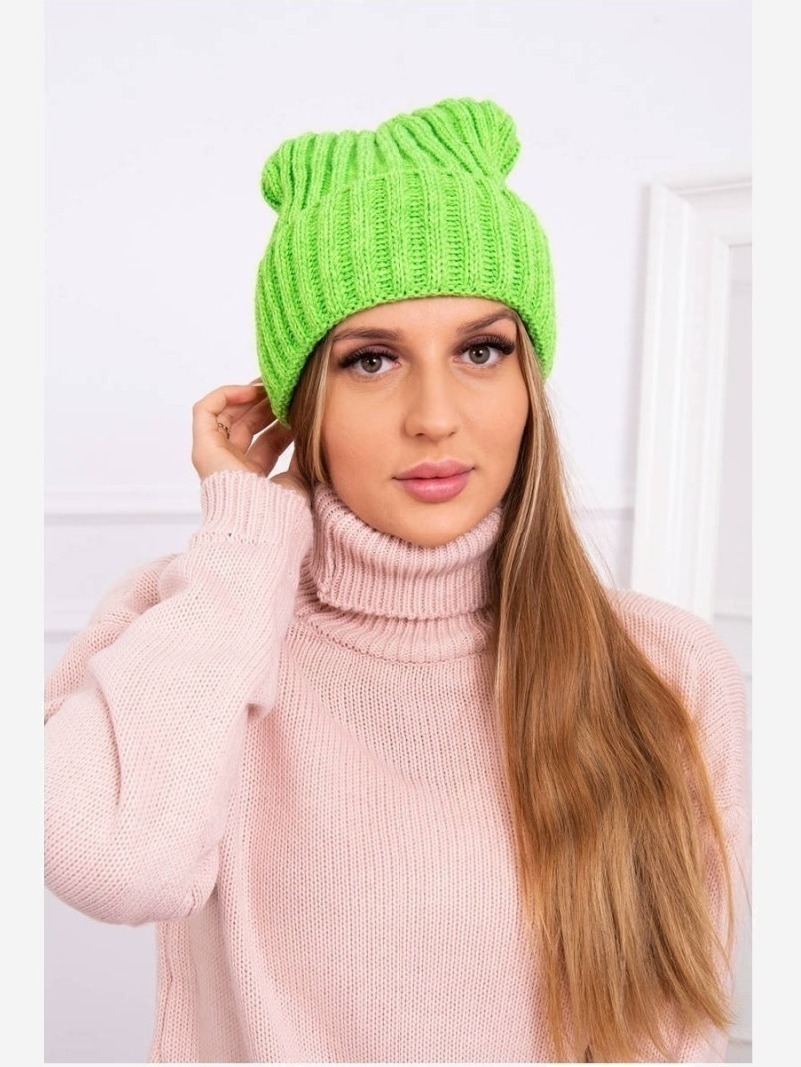 Čiapka s otočením nahor Magda K293 zelený neón