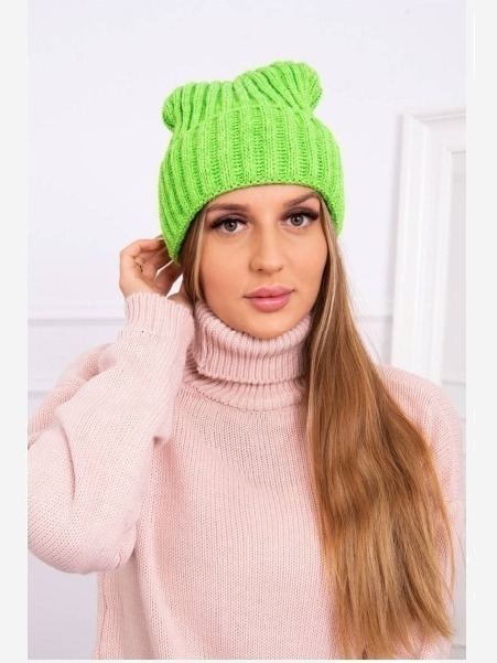 Čiapka s otočením nahor Magda K293 zelený neón