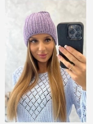 Dámska čiapka Rebeka K345 fialový