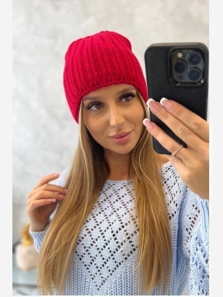 Dámska čiapka Rebeka K345 červená