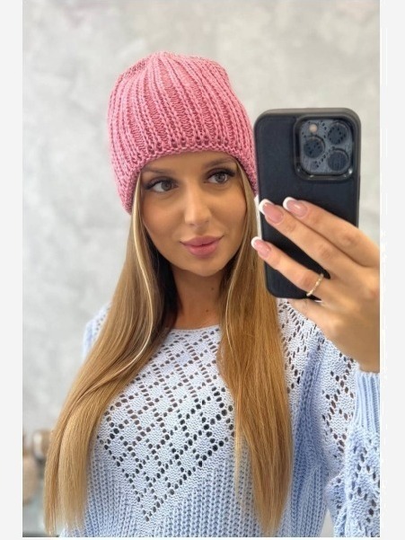 Dámska čiapka Rebeka K345 ružová