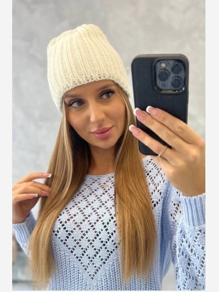 Dámska čiapka Rebeka K345 ecru