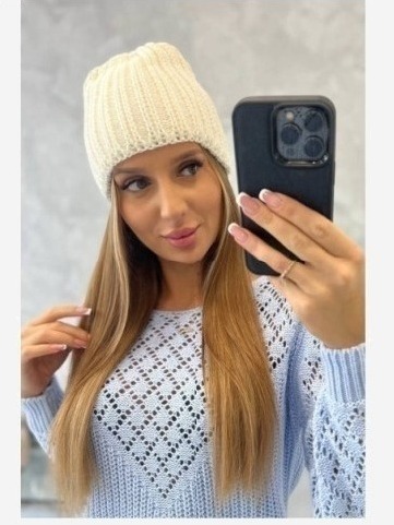 Dámska čiapka Rebeka K345 ecru
