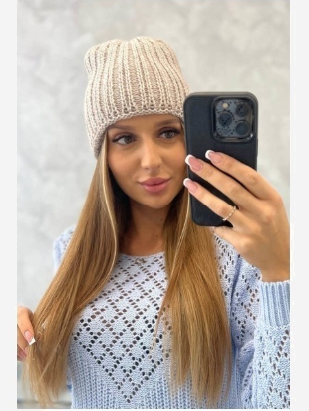Dámska čiapka Rebeka K345 béžová