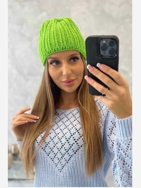 Dámska čiapka Rebeka K345 zelený neón