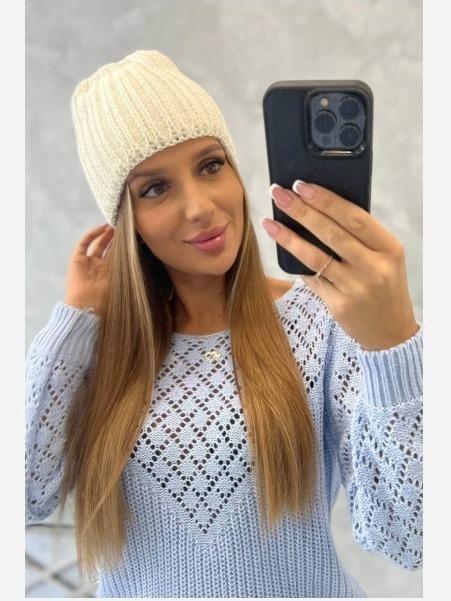 Dámska čiapka Rebeka K345 ecru
