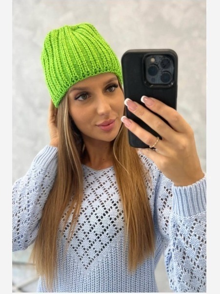 Dámska čiapka Rebeka K345 zelený neón