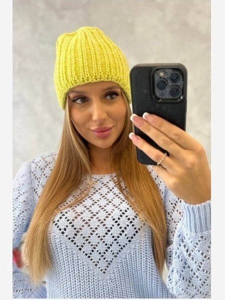 Dámska čiapka Rebeka K345 žltá