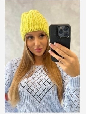 Dámska čiapka Rebeka K345 žltá