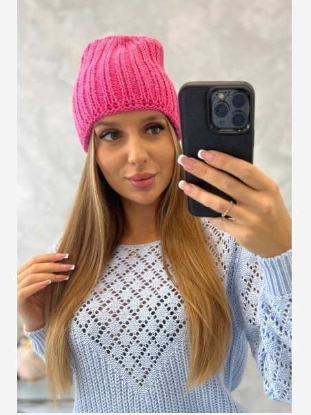 Dámska čiapka Rebeka K345 ružový neón