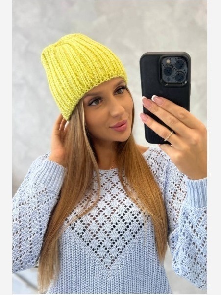 Dámska čiapka Rebeka K345 žltá