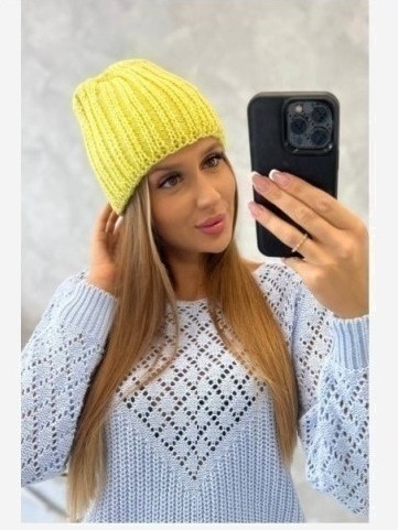 Dámska čiapka Rebeka K345 žltá