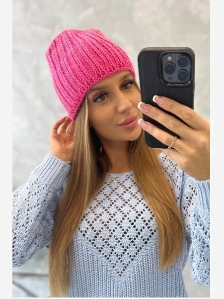 Dámska čiapka Rebeka K345 ružový neón