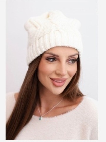 Čapica s fleece Sylwia K244 námornícka modrá