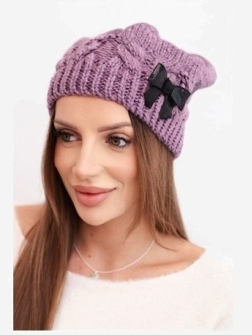 Čiapka s otočením nahor Magda K293 ťavej farby
