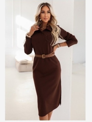 649-1 Elegantné midi šaty s...