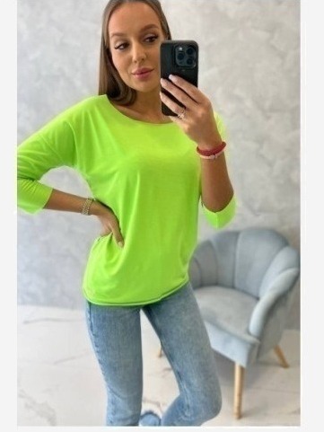 Blúzka Casual zelený neón