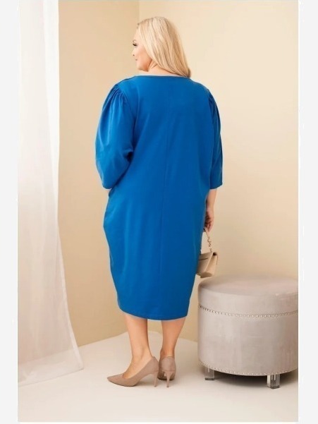 Dámske šaty Plus Size s vreckami chrpová