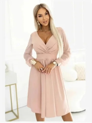 657-2 Elegantné midi šaty s...