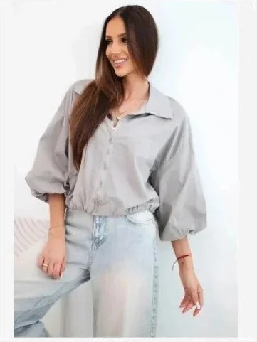 Dámska bavlnená bomber bunda na zips fango zelená