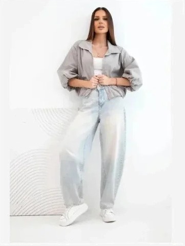 Dámska bavlnená bomber bunda na zips fango zelená