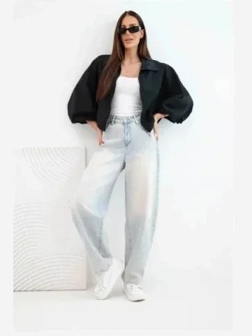 Dámska bavlnená bomber bunda na zips čierna