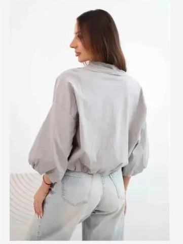 Dámska bavlnená bomber bunda na zips fango zelená