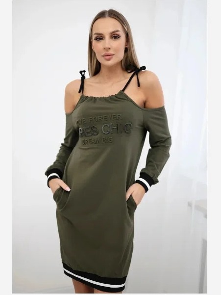 Šaty Tres Chic khaki