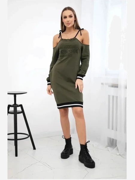 Šaty Tres Chic khaki