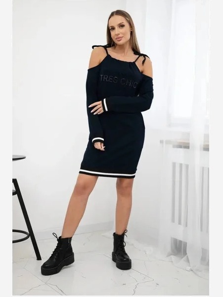 Šaty Tres Chic námornícka modrá