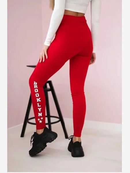 Nohavice legíny Brooklyn červená