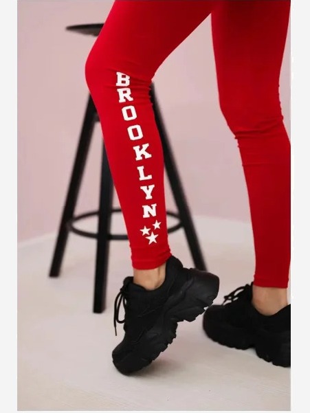 Nohavice legíny Brooklyn červená